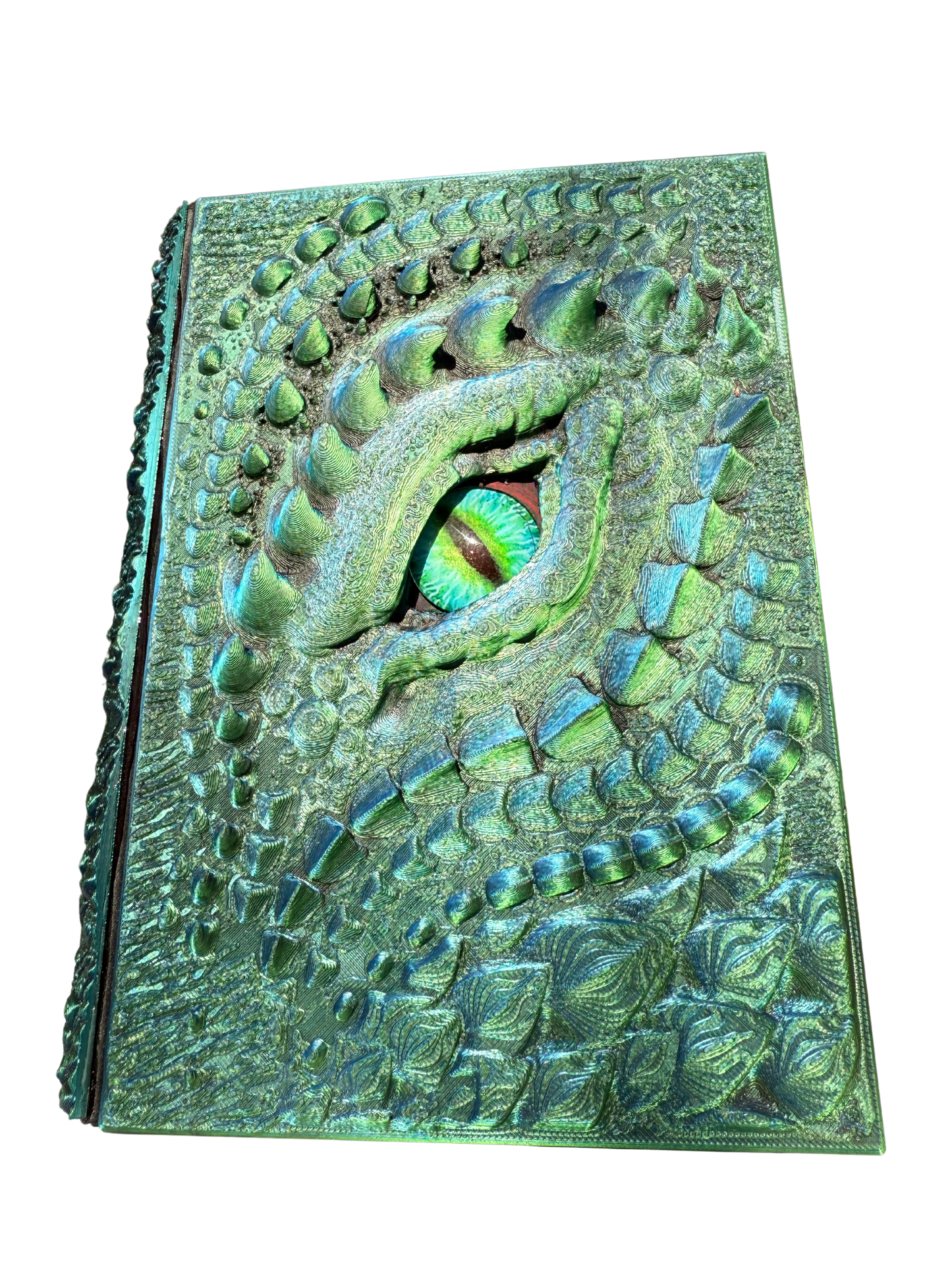 Handmade 3D Printed Realistic Dragon Journal – Hand-Painted Notebook, Fantasy Writing Gift, Unique Customizable Sketchbook