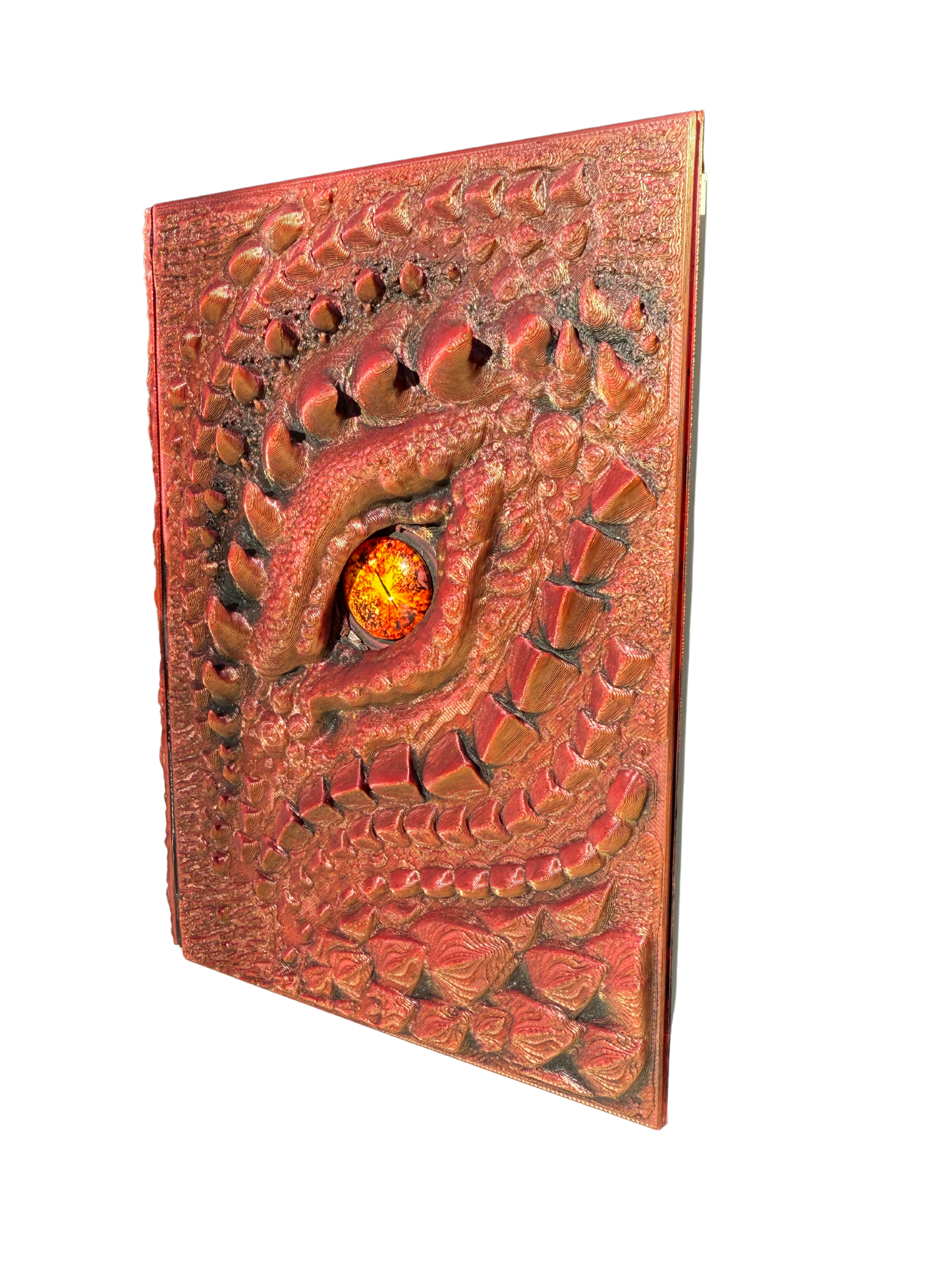 Handmade 3D Printed Realistic Dragon Journal – Hand-Painted Notebook, Fantasy Writing Gift, Unique Customizable Sketchbook