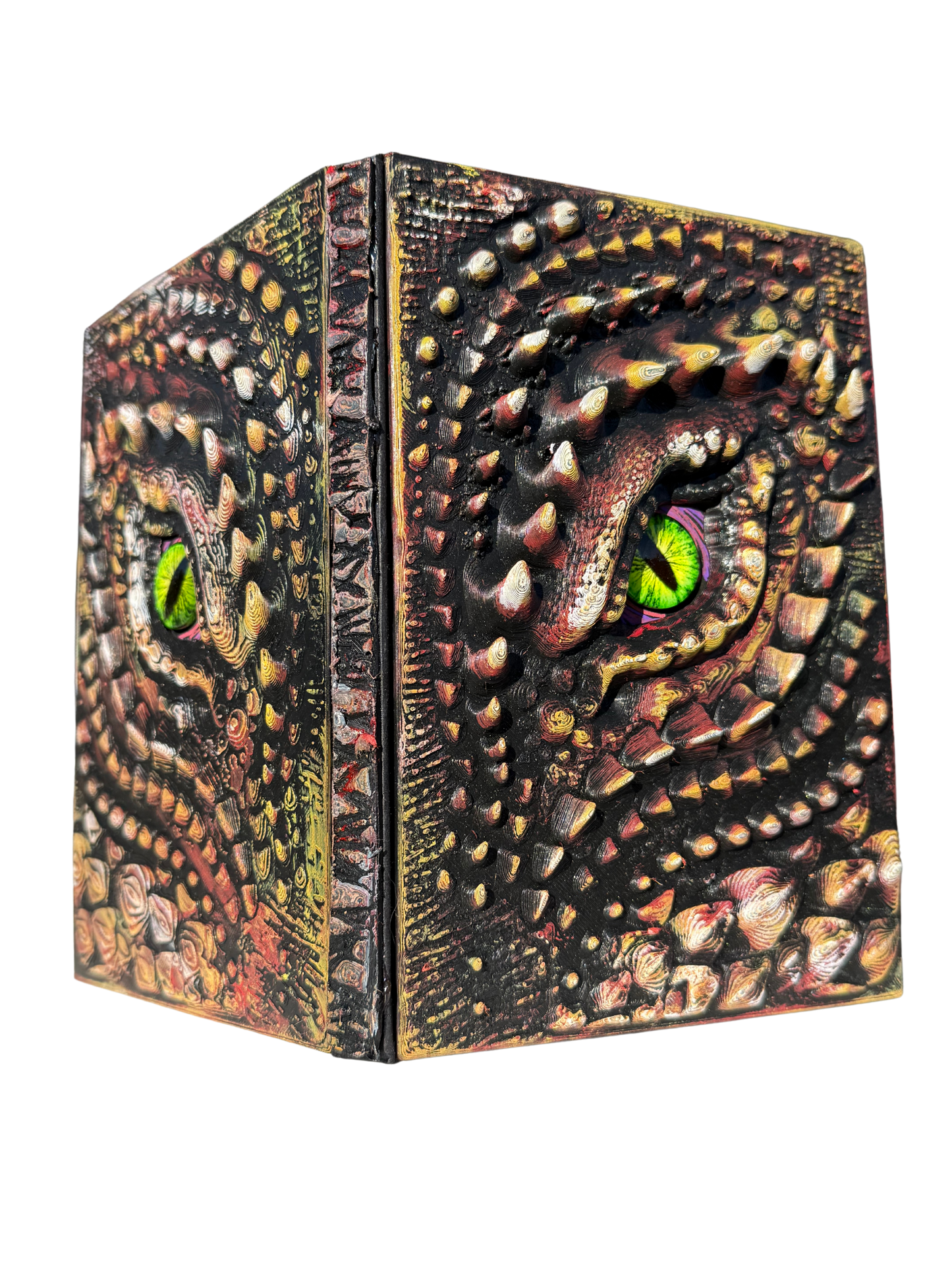 Handmade 3D Printed Realistic Dragon Journal – Hand-Painted Notebook, Fantasy Writing Gift, Unique Customizable Sketchbook