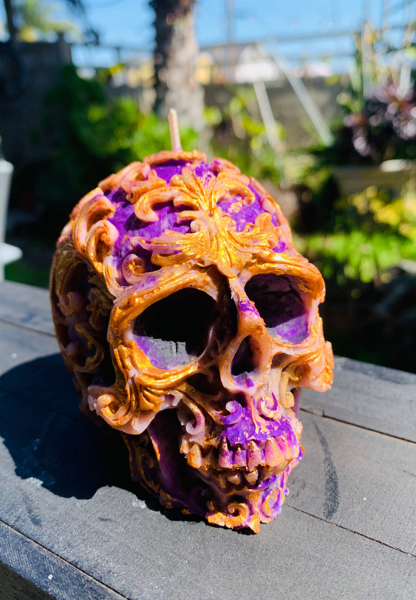 Skull Candle - Hand Painted Candles