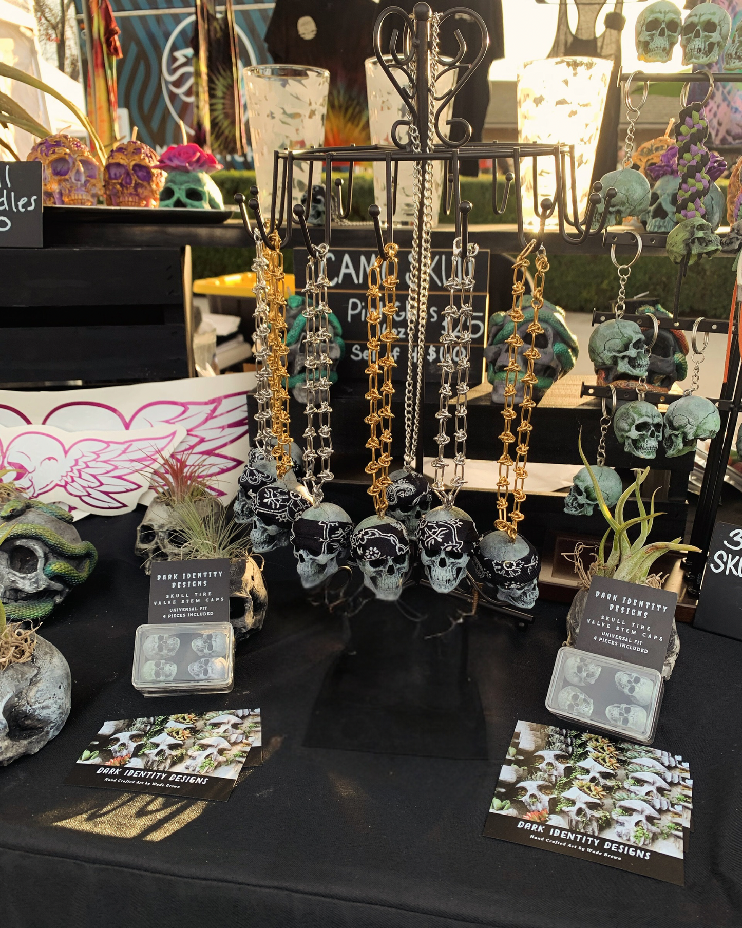 Limited Edition Skull with Bandana Rear View Mirror Pendant