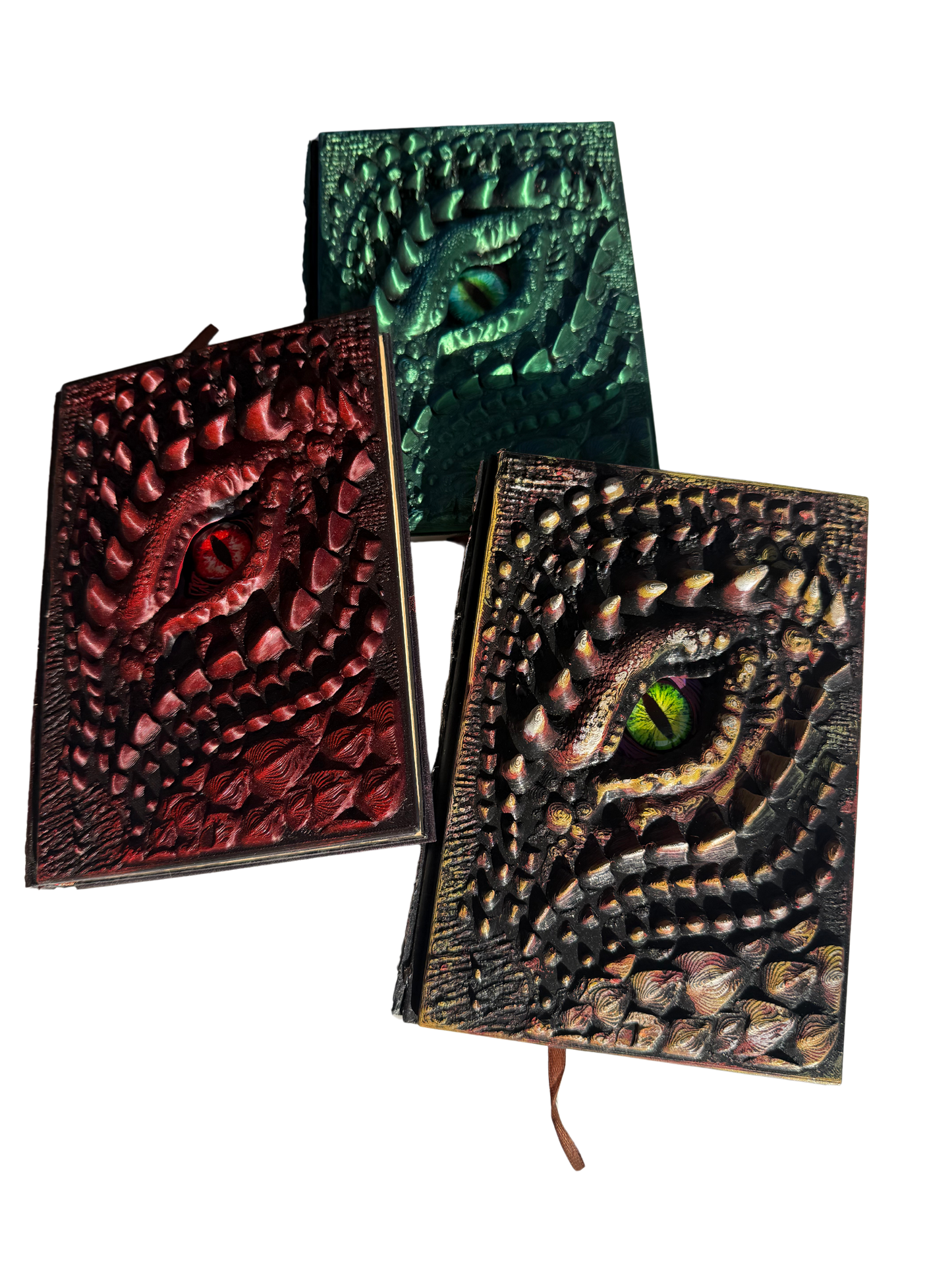 Handmade 3D Printed Realistic Dragon Journal – Hand-Painted Notebook, Fantasy Writing Gift, Unique Customizable Sketchbook